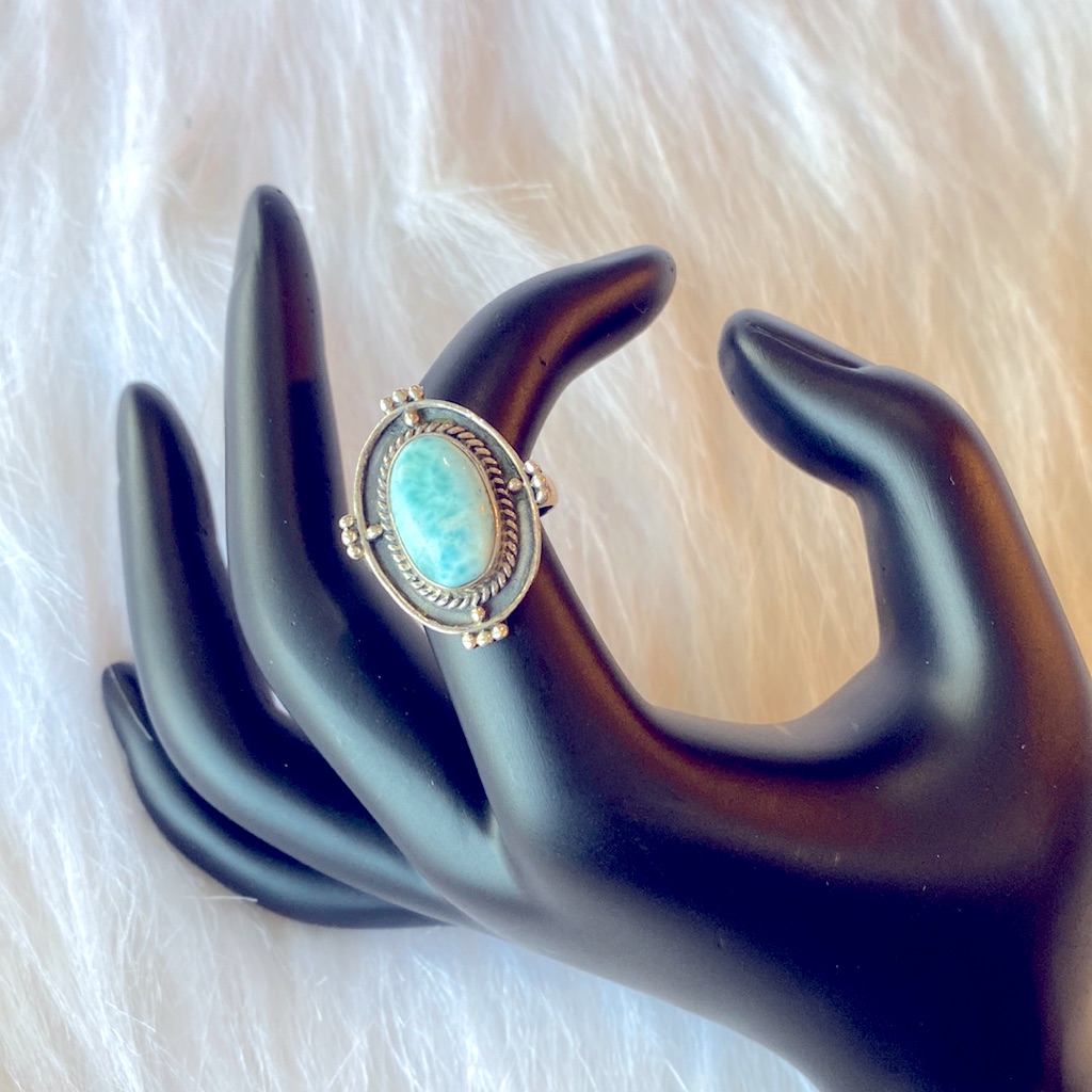Larimar Shield Ring